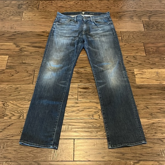 7 For All Mankind Austyn Straight Leg Size 33 - Picture 1 of 16